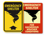 Emergency Shelter Signs