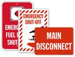 Emergency Shut Off Signs