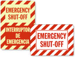 Emergency Shut Off Signs