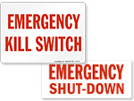 Emergency Stop Switch Labels