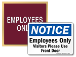 Employees Only Signs