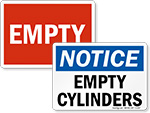 Empty Cylinders Signs