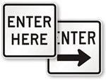 Enter Here Signs