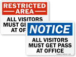 Security Entrance Signs