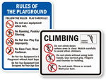 Playground Equipment Rules Signs