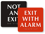 Braille Exit Signs