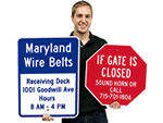 Custom Plastic Facility Signs