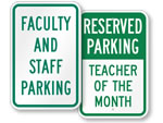 Faculty Parking Signs