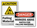 Falling Material Signs