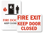 Fire Door Keep Closed Signs