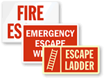 Fire Escape Signs