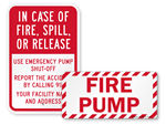 Fire Pump Room Signs