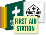 First Aid Station Signs