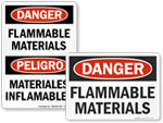 Flammable Material Signs