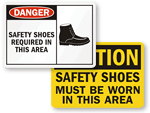 Safety Shoes Signs