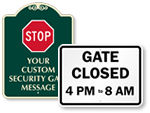 Custom Gate Signs