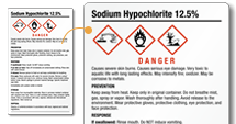Sodium Hypochlorite Labels
