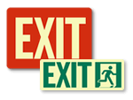 Glow in the Dark Exit Signs