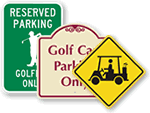 Golf Cart & Club House Parking Signs