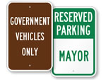 Government Parking Signs