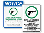 Guns Welcome Signs