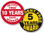 Safety stickers for hard hats