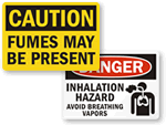 Hazardous Fumes Signs