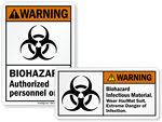 Biohazard Warning Labels