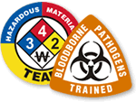 HazMat and Decon Team Hard Hat Labels