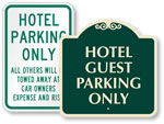 Hotel Parking Signs