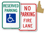 Idaho Parking Signs, Fire Lane Signs and Other Regulated Signs