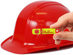 Hard Hat Medical Information Stickers