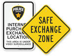 Internet Purchase Exchange Location Sign