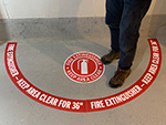 Keep Area Clear Floor Signs