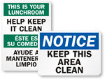 Keep Clean Signs