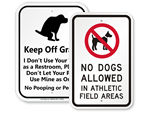 Keep Dog Off Grass Signs