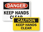 Keep Hands Clear Labels