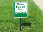 Keep Off Grass Signs