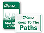 Keep Off Grass Signs