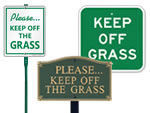 Keep Off Grass Signs