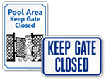 Keep Pool Gate Closed Signs