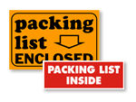 Packing List Labels