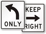 Left & Right Turn Signs