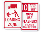 Loading Zone Signs