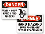 Machine Hazard Signs