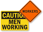 Men at Work Signs