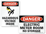 Meter Warning Signs and Labels