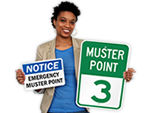 Muster Point Signs