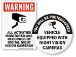 Night Vision Camera Signs