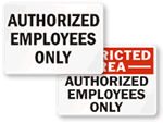 Employees Only Signs